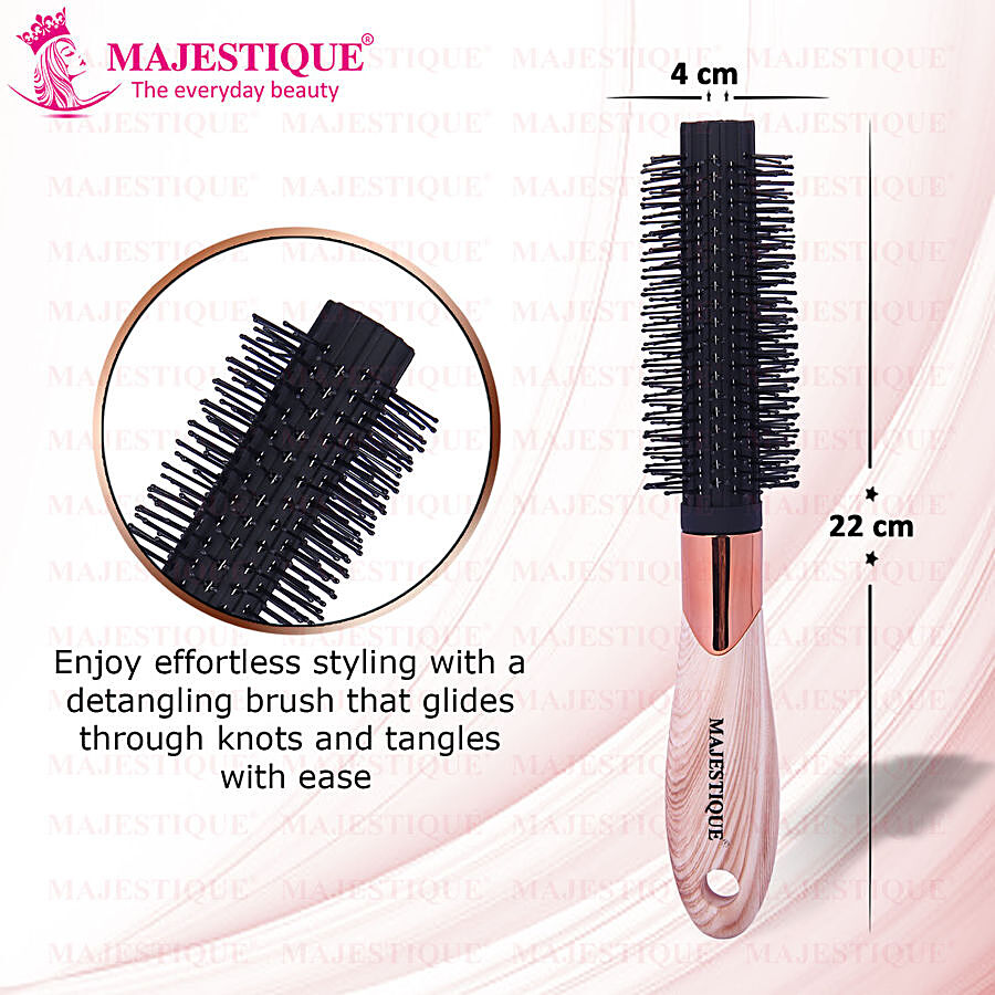 MAJESTIQUE Roller Hair Brush - Nylon Bristles