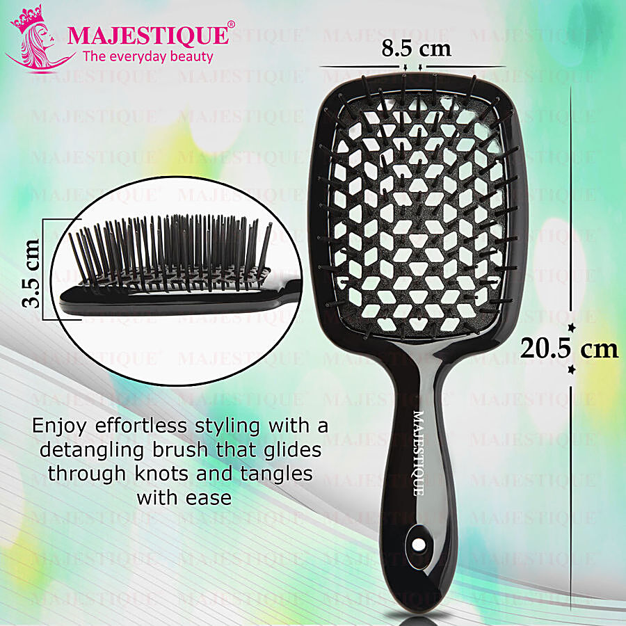 MAJESTIQUE Super Vent Hair Brush - Flexible Bristles