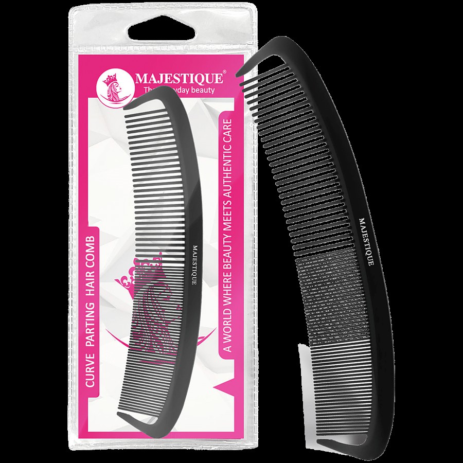 Majestique Curve Parting Hair Comb - Fine Teeth