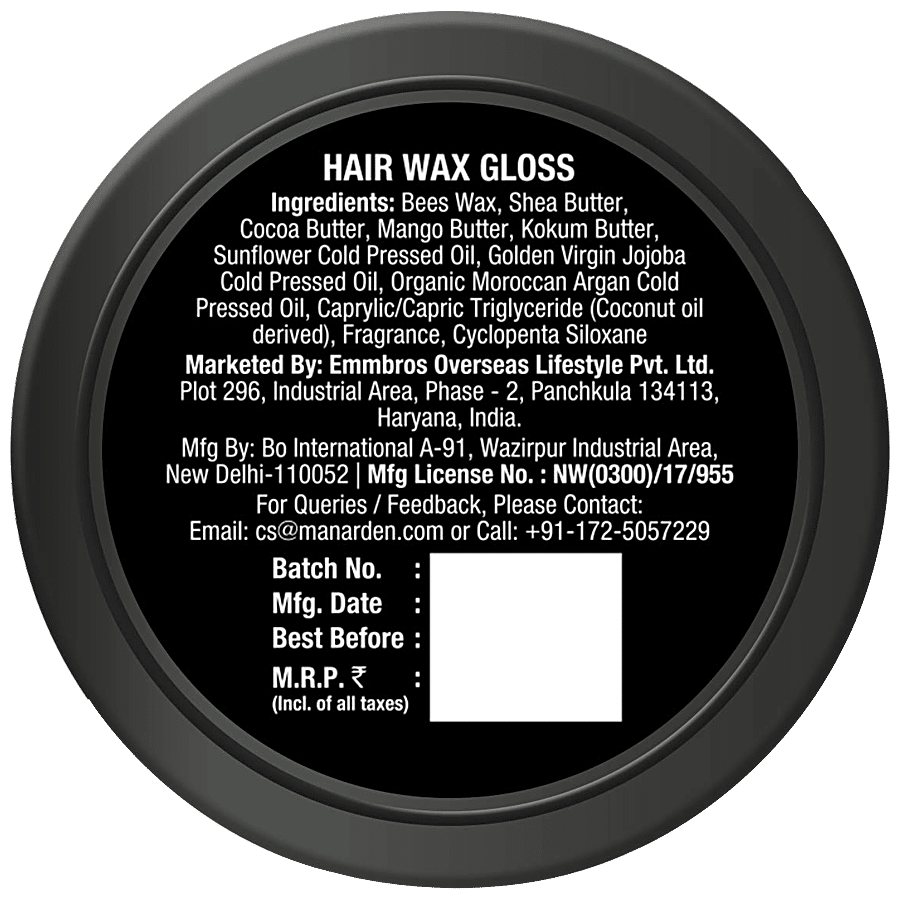 Man Arden Hair Wax - Styling With Strong Hold & Gloss Finish