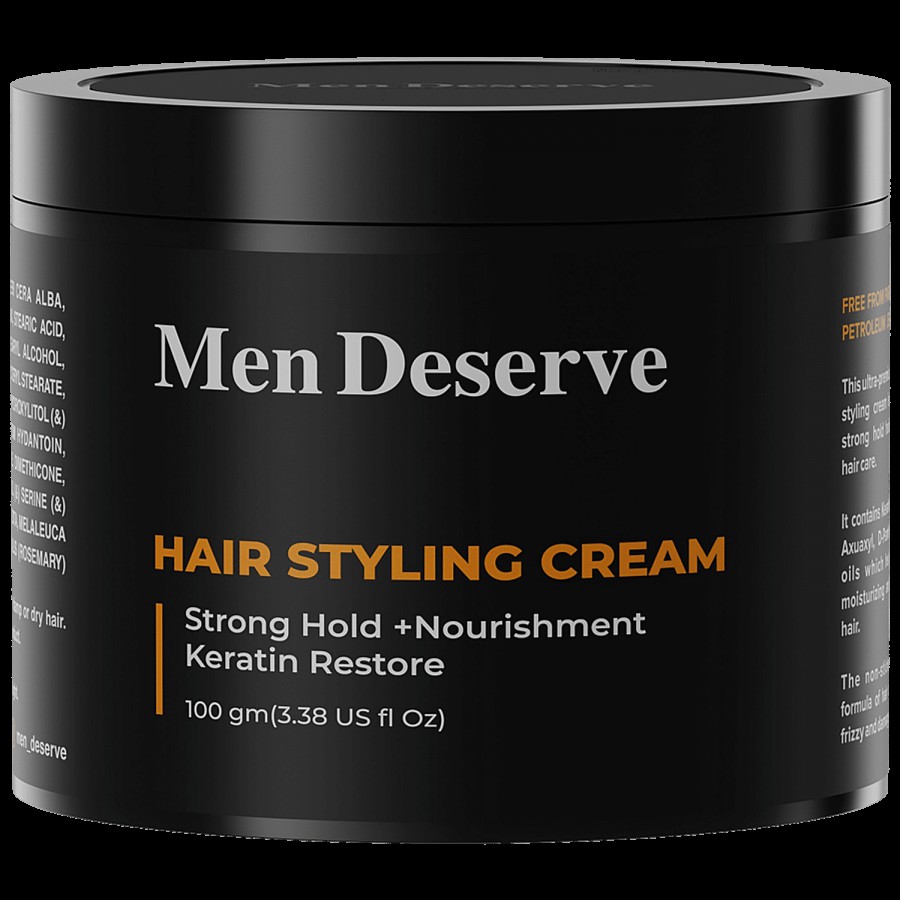 Men Deserve Hair Styling Cream - Strong Hold + Nourishment