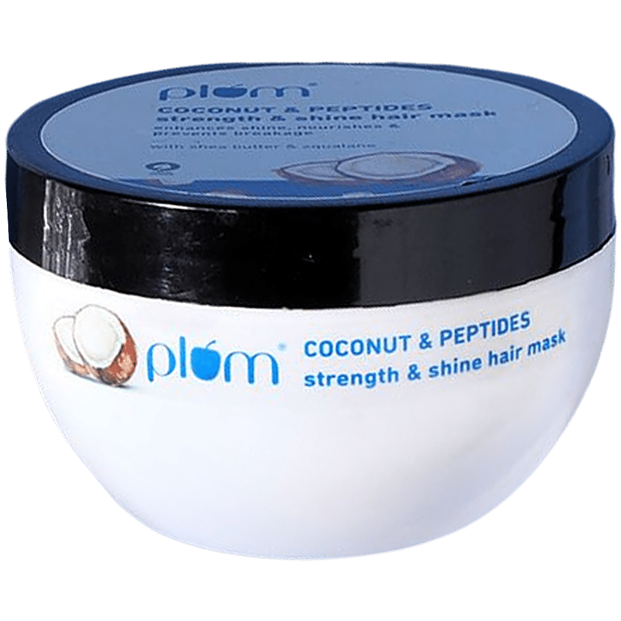 Plum Coconut Milk & Peptides Strength & Shine Hair Mask - Prevents Hair Breakage