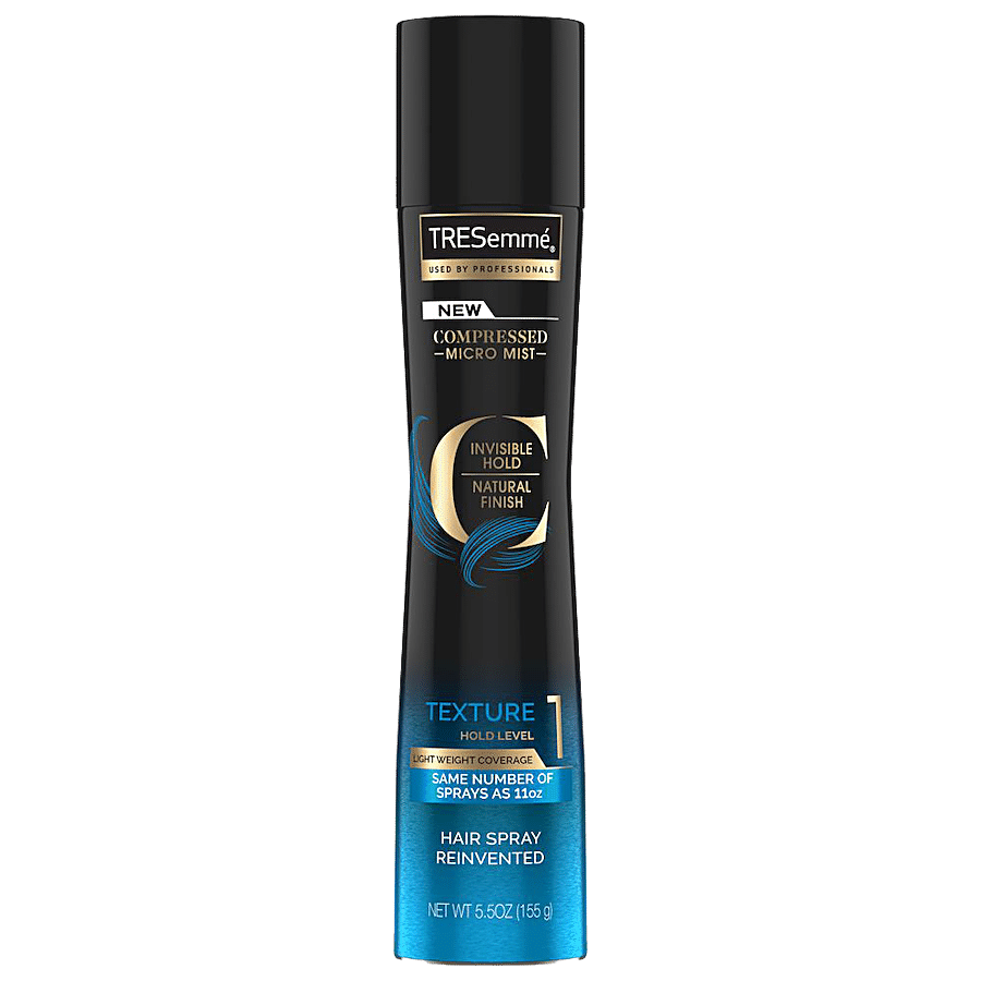 Tresemme Hair Spray Compressed Micro Mist Invisible Hold Natural Finish Texture Hold Level 1 Hair Spray