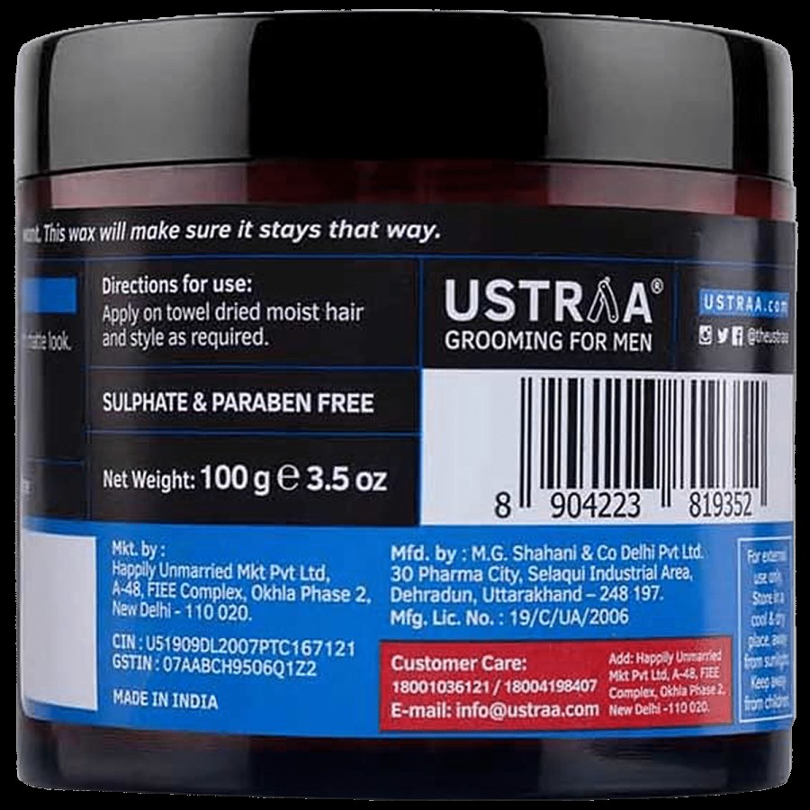 Ustraa Hair Wax - Matte Look