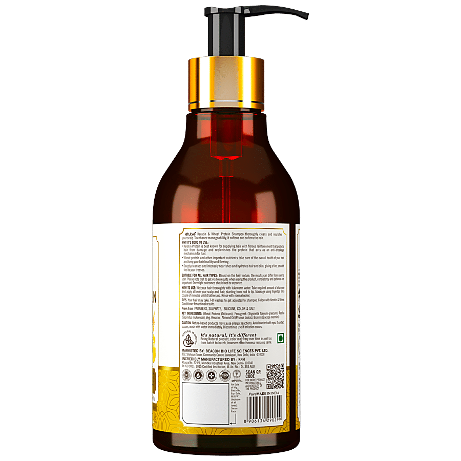 ATULYA Keratin & Wheat Protein Shampoo - Brahmi