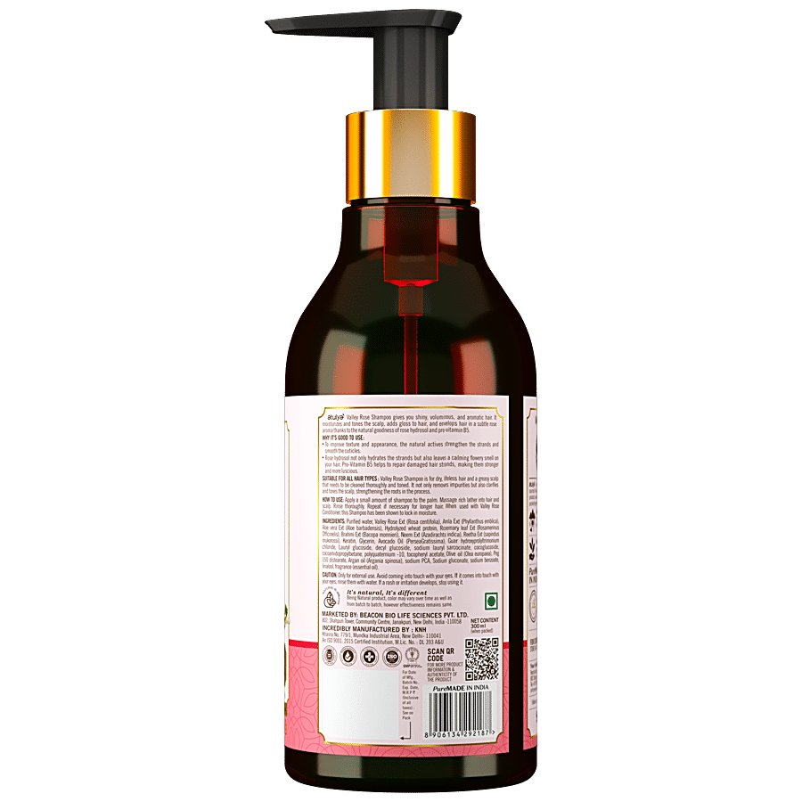 ATULYA Valley Rose Shampoo - Restores Shine & Volume