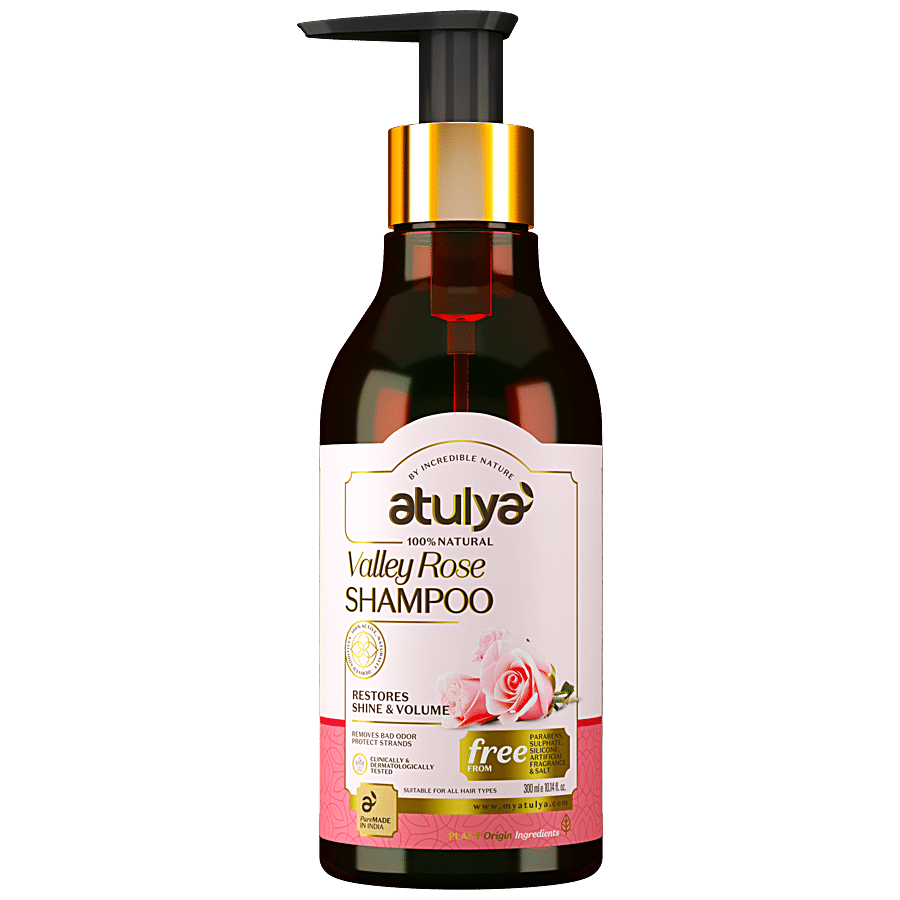 ATULYA Valley Rose Shampoo - Restores Shine & Volume