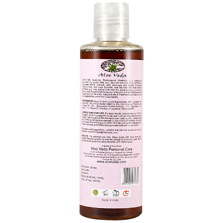 Aloe Veda DISTIL Mild Restoring Shampoo - For Damaged