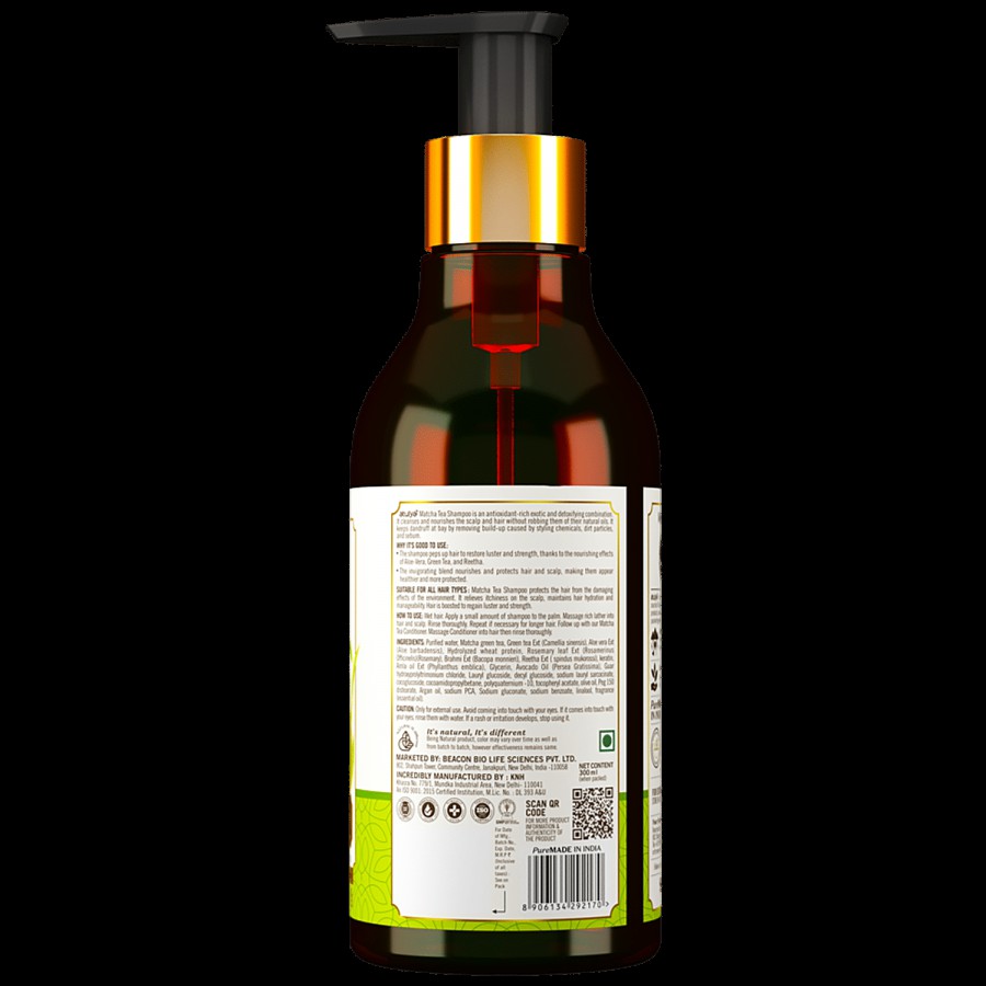 Atulya Matcha Tea Shampoo - With Aloe Vera