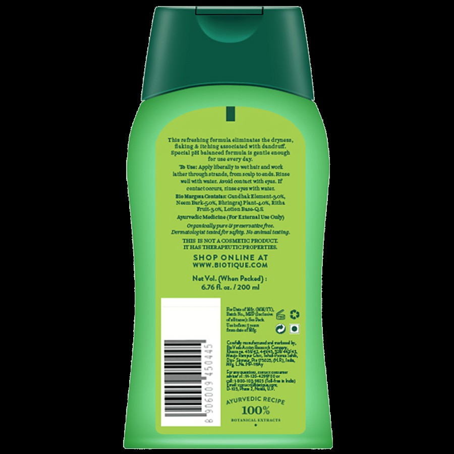 BIOTIQUE Bio Neem Anti-Dandruff Shampoo & Conditioner - Margosa