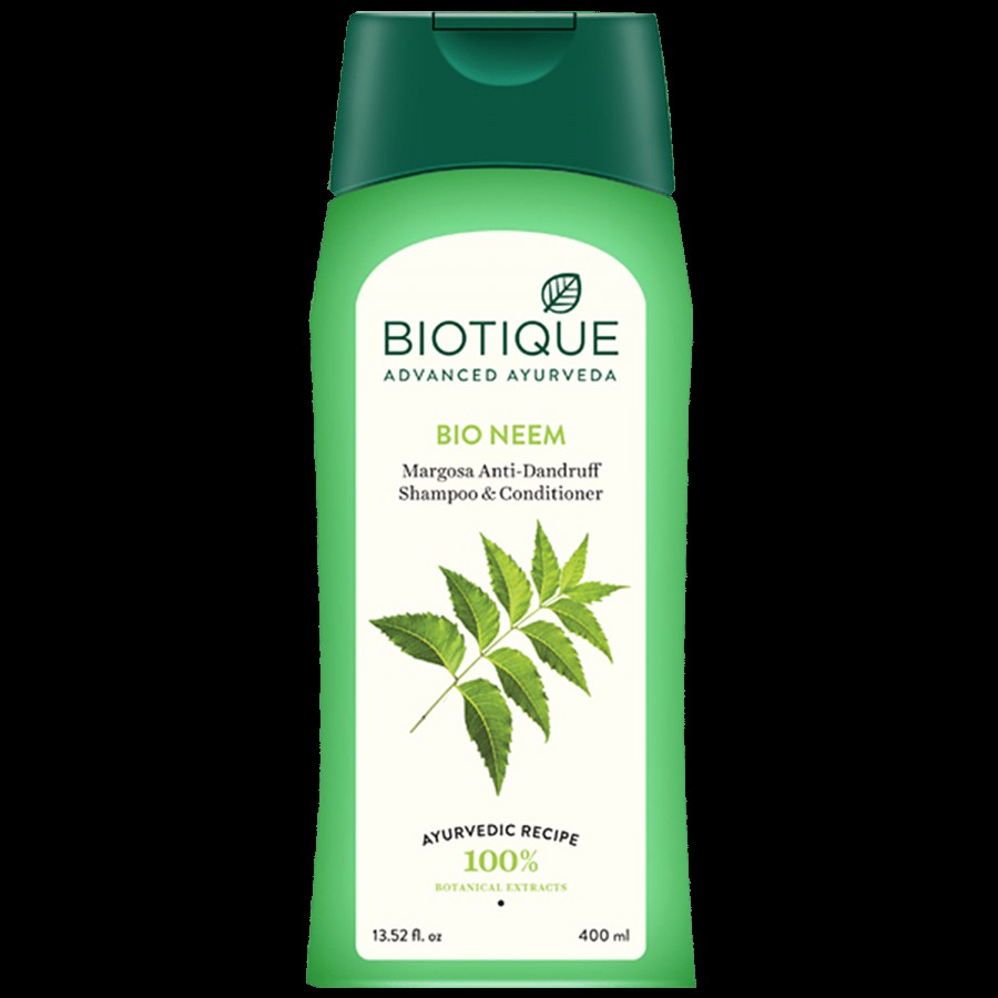 BIOTIQUE Bio Neem Anti-Dandruff Shampoo & Conditioner - Margosa