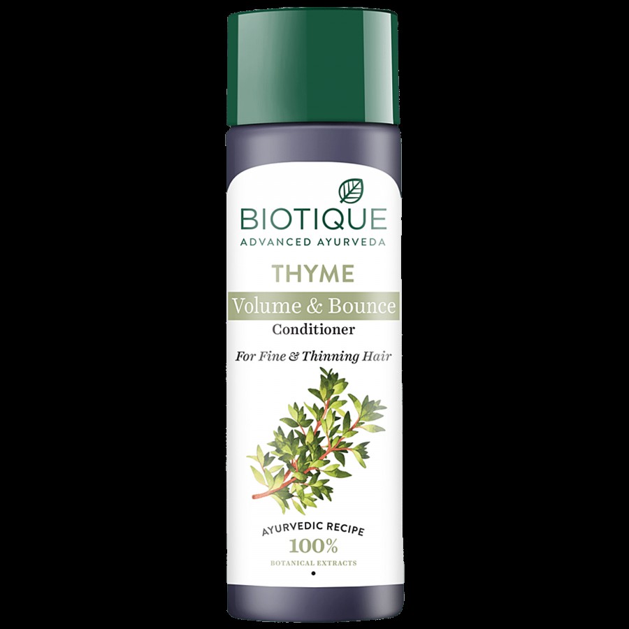 BIOTIQUE Thyme Volume & Bounce Conditioner - For Fine & Thinning Hair