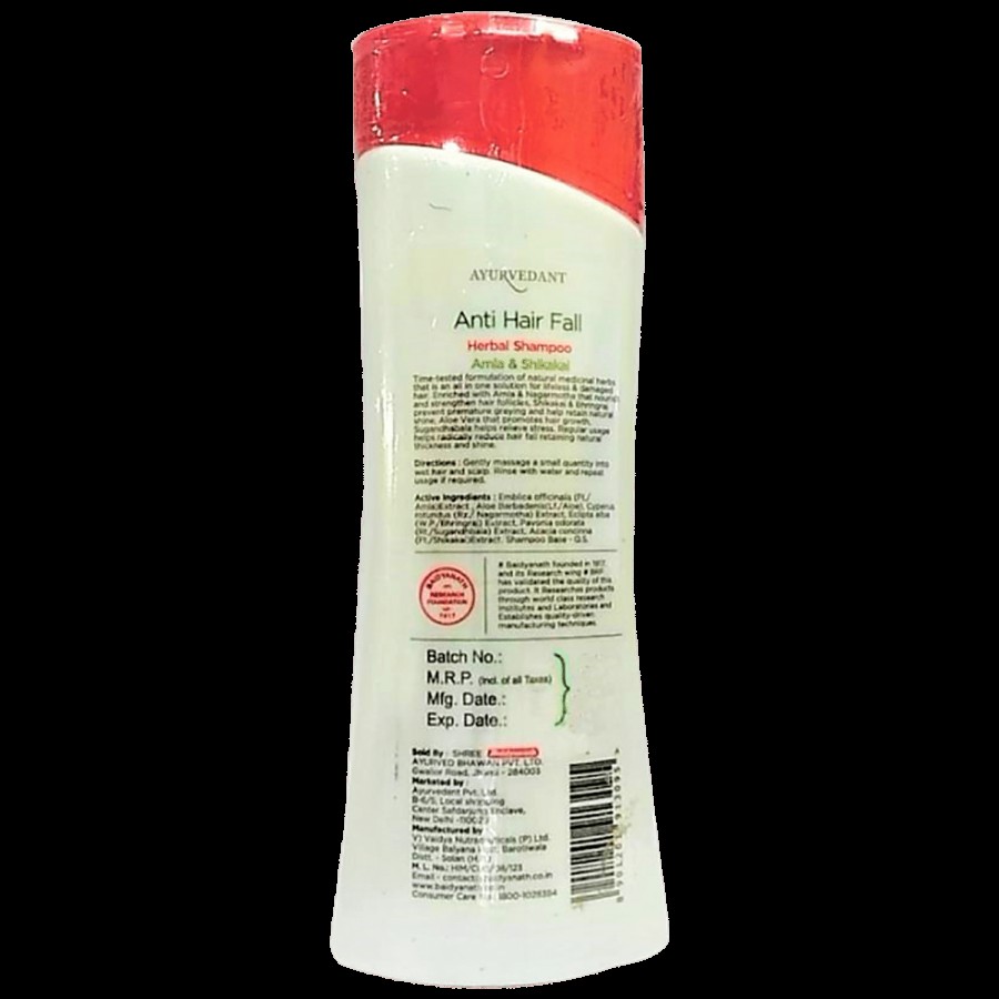 Baidyanath Ayurvedant Anti Hair Fall Herbal Shampoo - With Amla & Shikakai