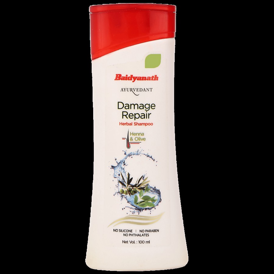 Baidyanath Ayurvedant Damage Repair Herbal Shampoo - Henna & Olive