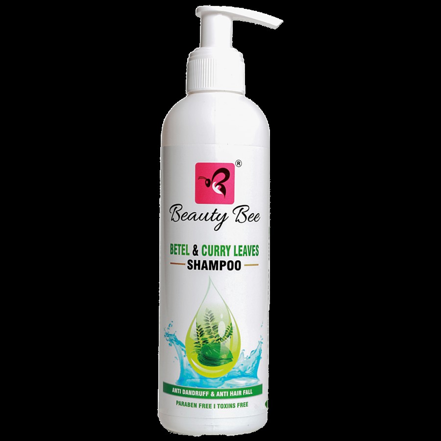 Beauty Bee Betel & Curry Leaves Shampoo - Anti Dandruff & Anti Hairfall