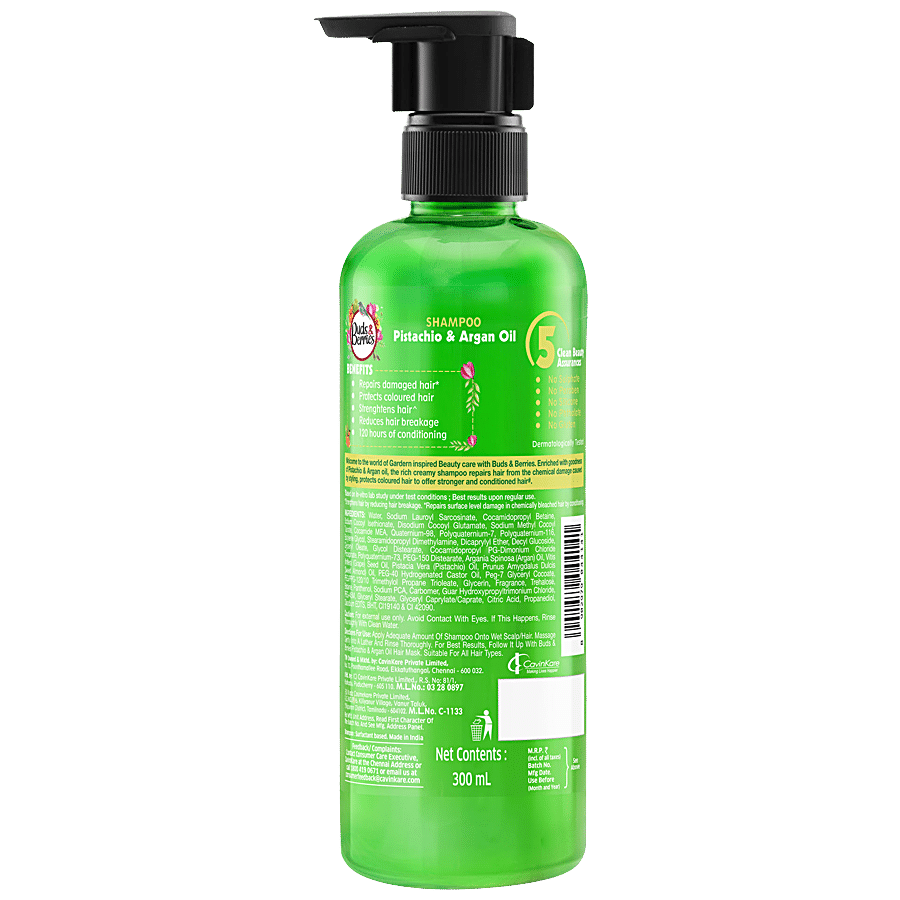 Buds & Berries Colour Protectant Shampoo - Pistachio & Argan Oil