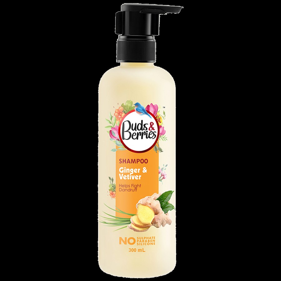 Buds & Berries Anti-Dandruff Shampoo - Ginger & Vetiver