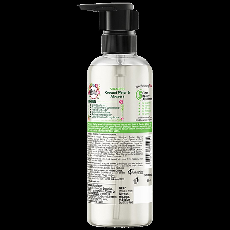 Buds & Berries Micellar Formula Shampoo - Coconut Water & Aloe Vera