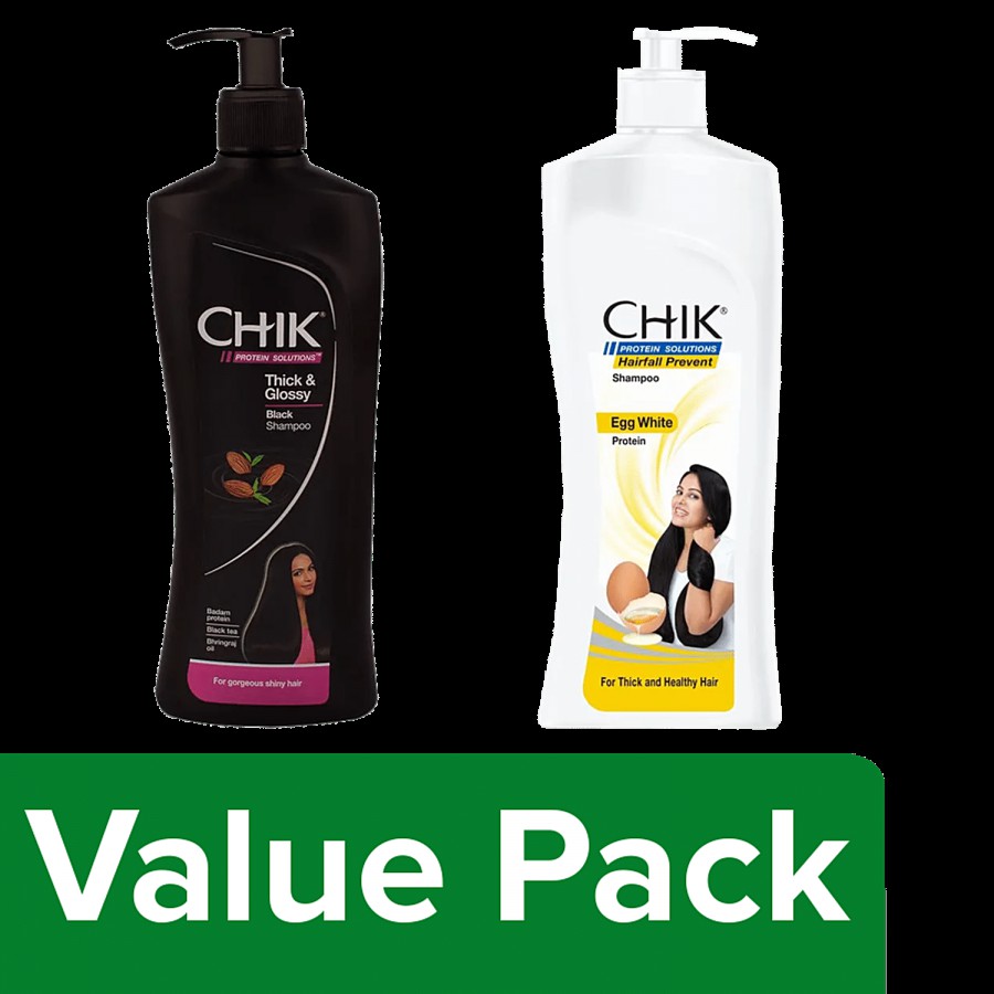 Chik Chik Thick & Glossy Shampoo + Chik Shampoo - Hairfall Prevent