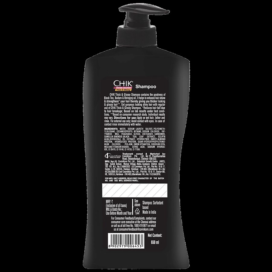 Chik Protein Solutions Thick & Glossy Shampoo - With Badam