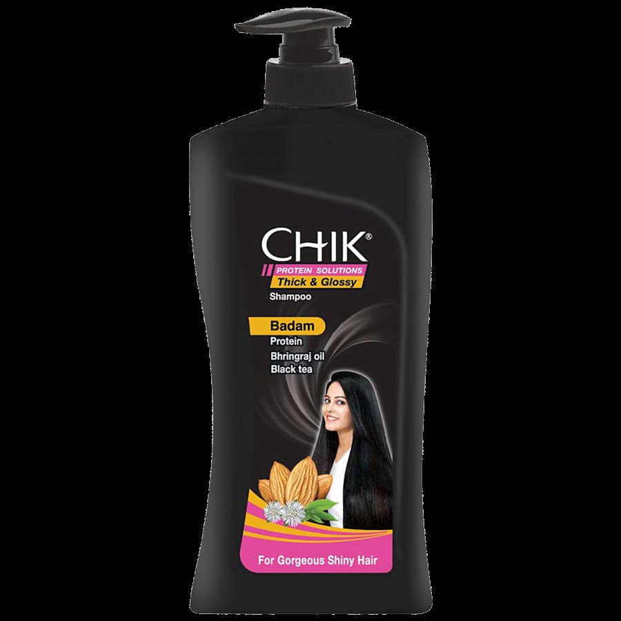 Chik Protein Solutions Thick & Glossy Shampoo - With Badam