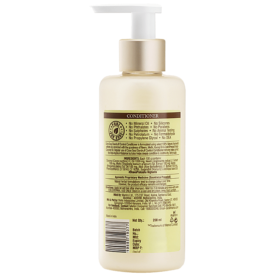 Coco Soul Dandruff Control Conditioner - With Neem & Methi