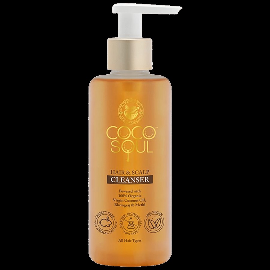 Coco Soul Hair & Scalp Cleanser/Shampoo - With Virgin Coconut Oil