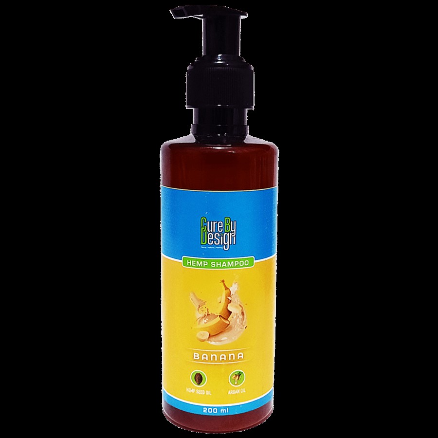 Cure By Design Hemp & Banana Shampoo - Revitalize Hair Growth