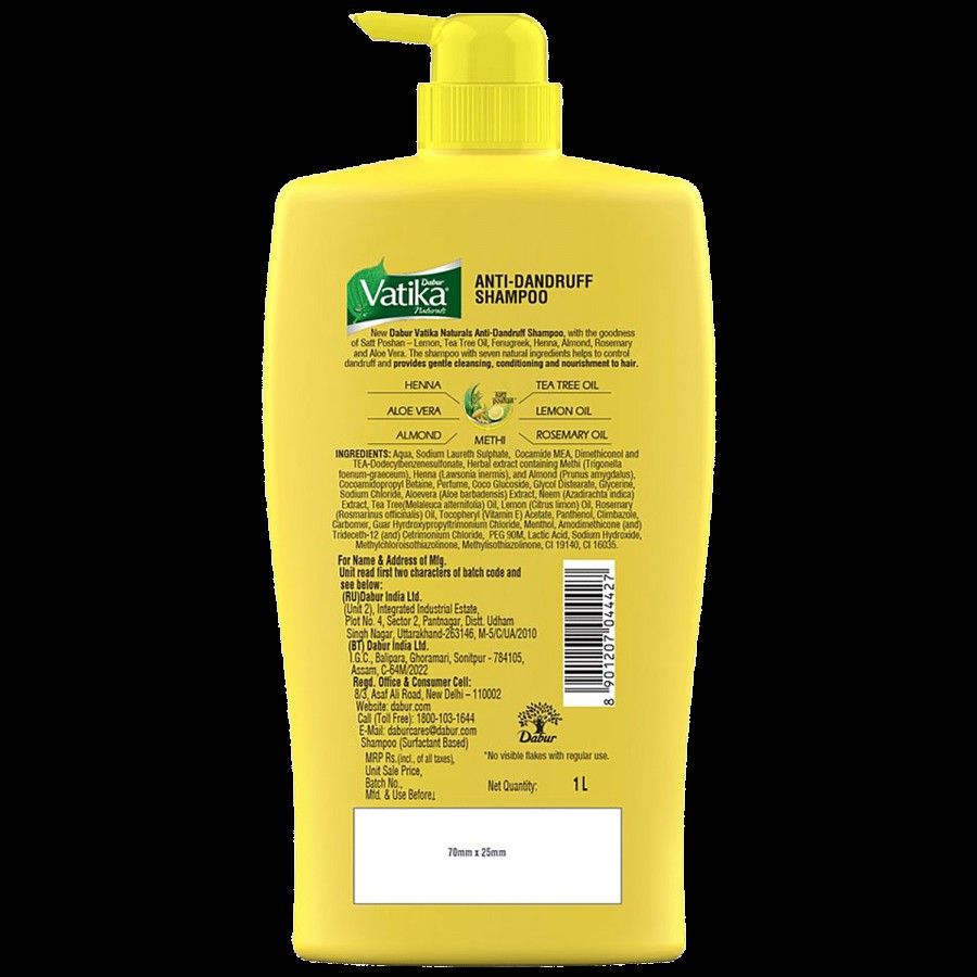 Dabur Vatika Anti-Dandruff Shampoo - Power Of 7 Natural Ingredients