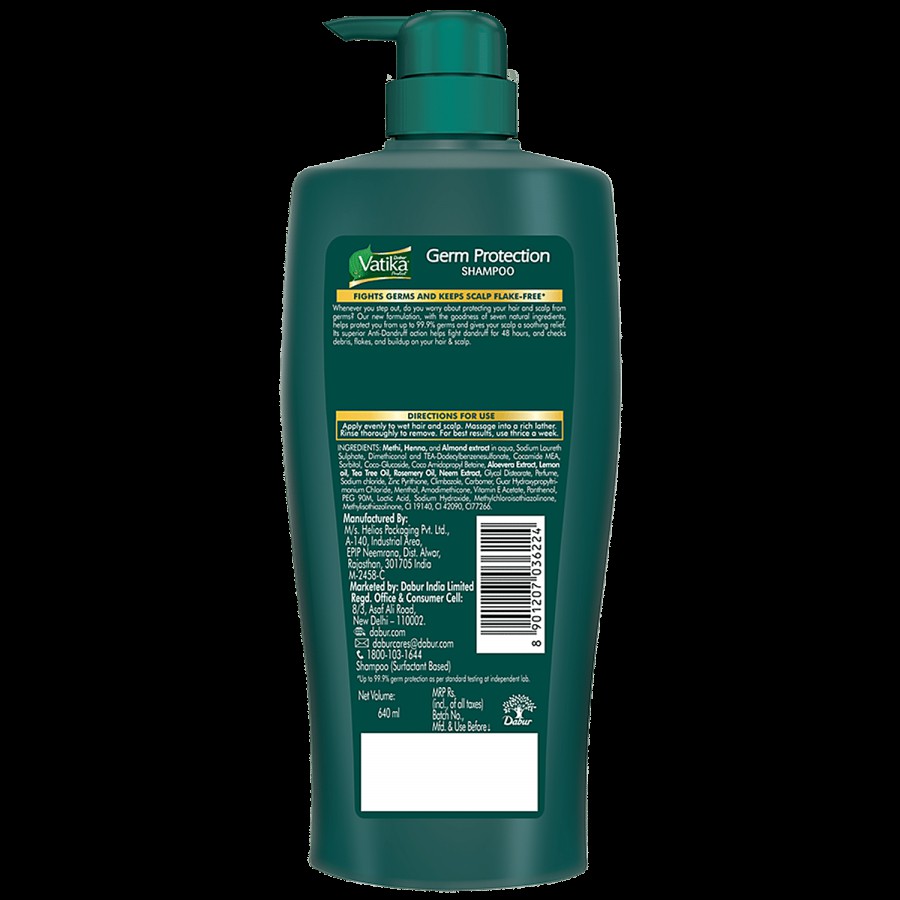 Dabur Vatika Germ Protection Shampoo - Neem & Aloe Vera