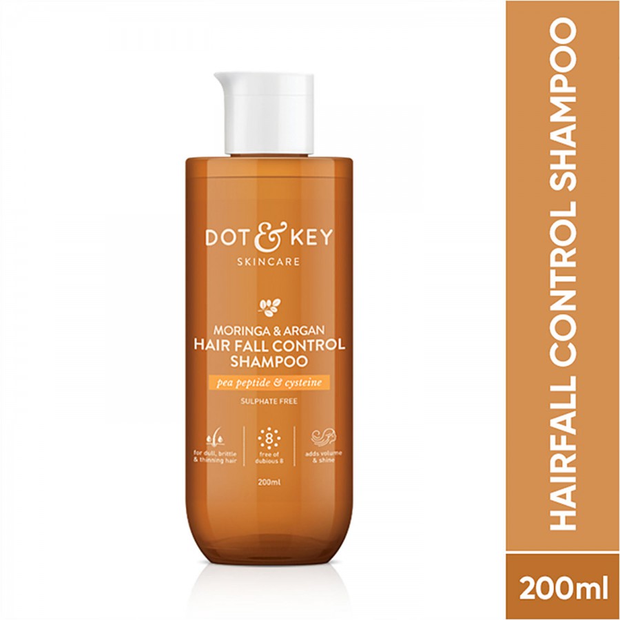 Dot & Key Moringa & Argan Hairfall Control Shampoo - Reduces Breakage