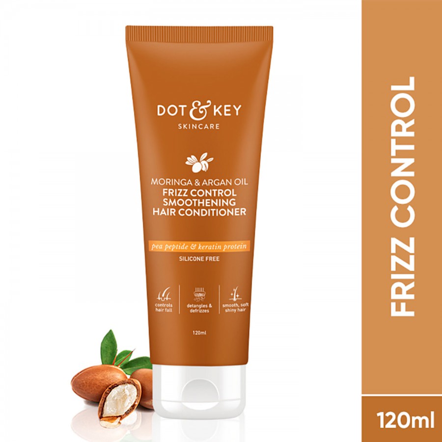 Dot & Key Moringa & Argan Oil Frizz Control Smoothening Hair Conditioner - For Soft & Smooth Hair