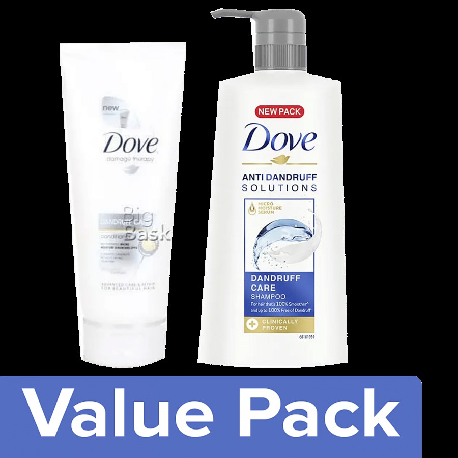 Dove Anti-Dandruff Solutions Dandruff Care - Shampoo 650 ml + Conditioner 180 ml