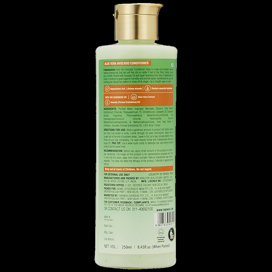 Fabessentials Aloe Vera Avocado Conditioner - Boosts Hydration