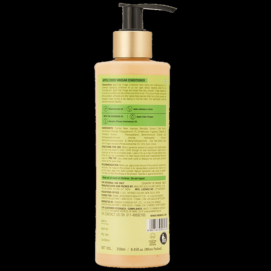 Fabessentials Apple Cider Vinegar Conditioner - Prevents Hair Breakage