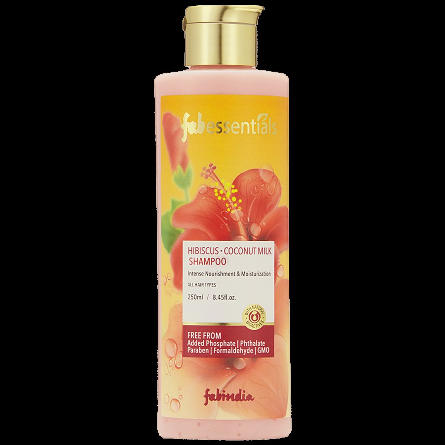 Fabessentials Hibiscus Coconut Milk Shampoo - Provides Intense Nourishment & Moisturisation