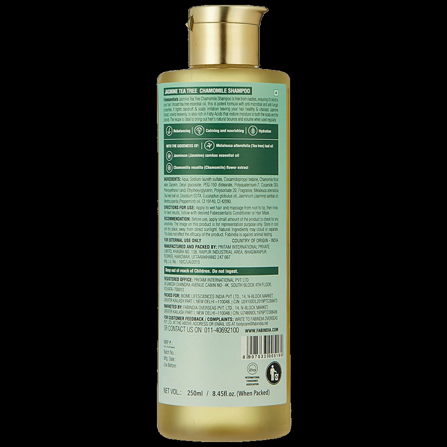 Fabessentials Jasmine Tea Tree Chamomile Shampoo - Anti-Dandruff