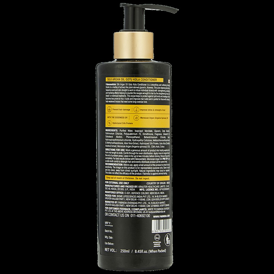 Fabessentials Silk Argan Oil Gotu Kola Conditioner - For Normal To Dry