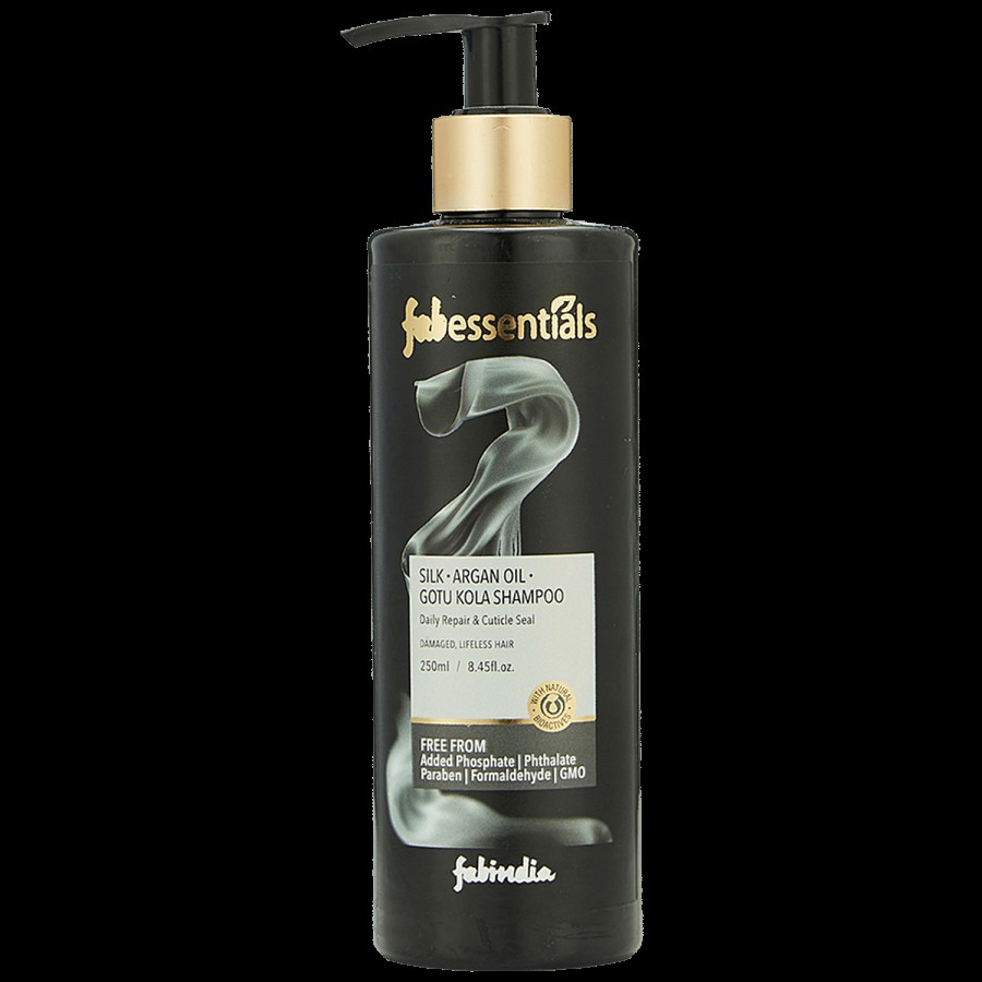 Fabessentials Silk Argan Oil Gotu Kola Shampoo - Prevents Hair Damages