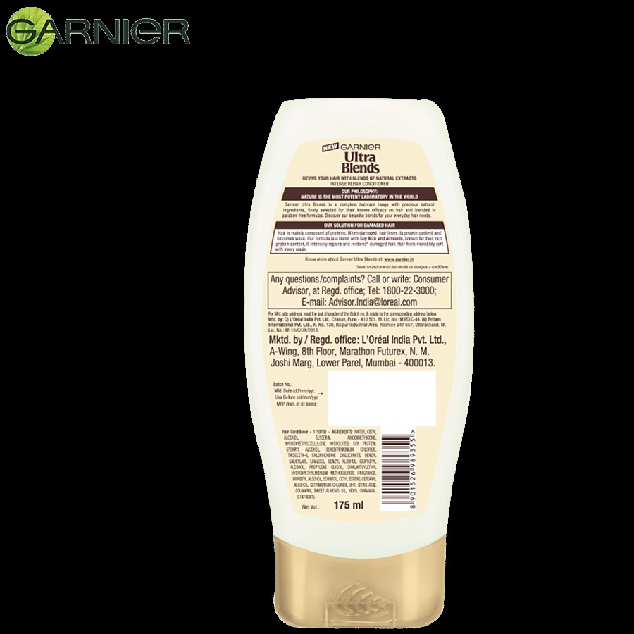 Garnier Ultra Blends Intense Repair Conditioner - Soy Milk & Almonds