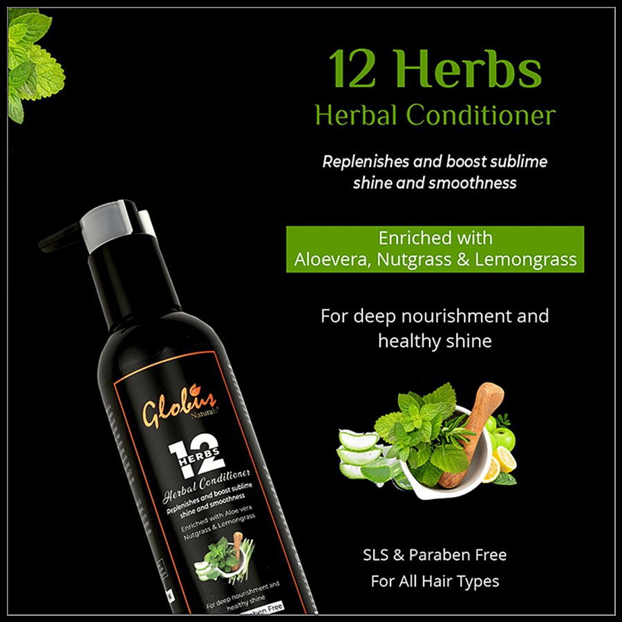 Globus Naturals 12 Herbs Conditioner - Enriched With Aloe Vera