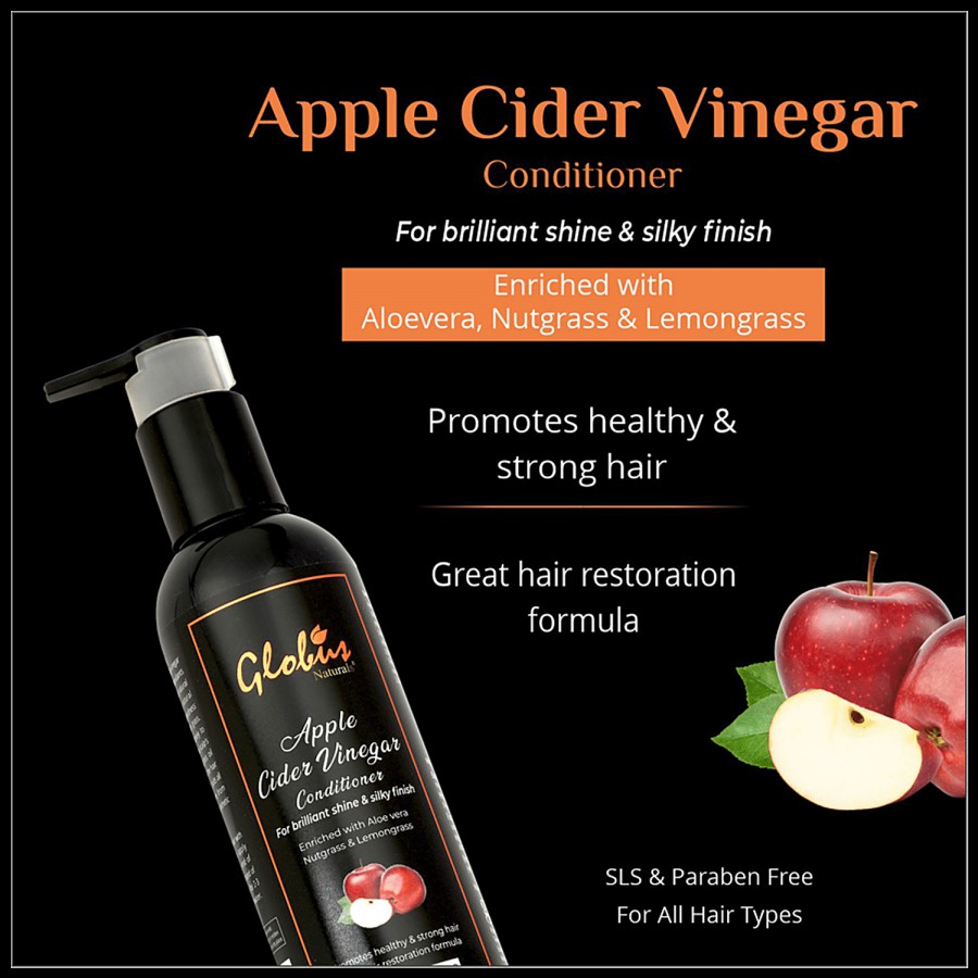 Globus Naturals Apple Cider Vinegar Conditioner - Maintains Scalp pH