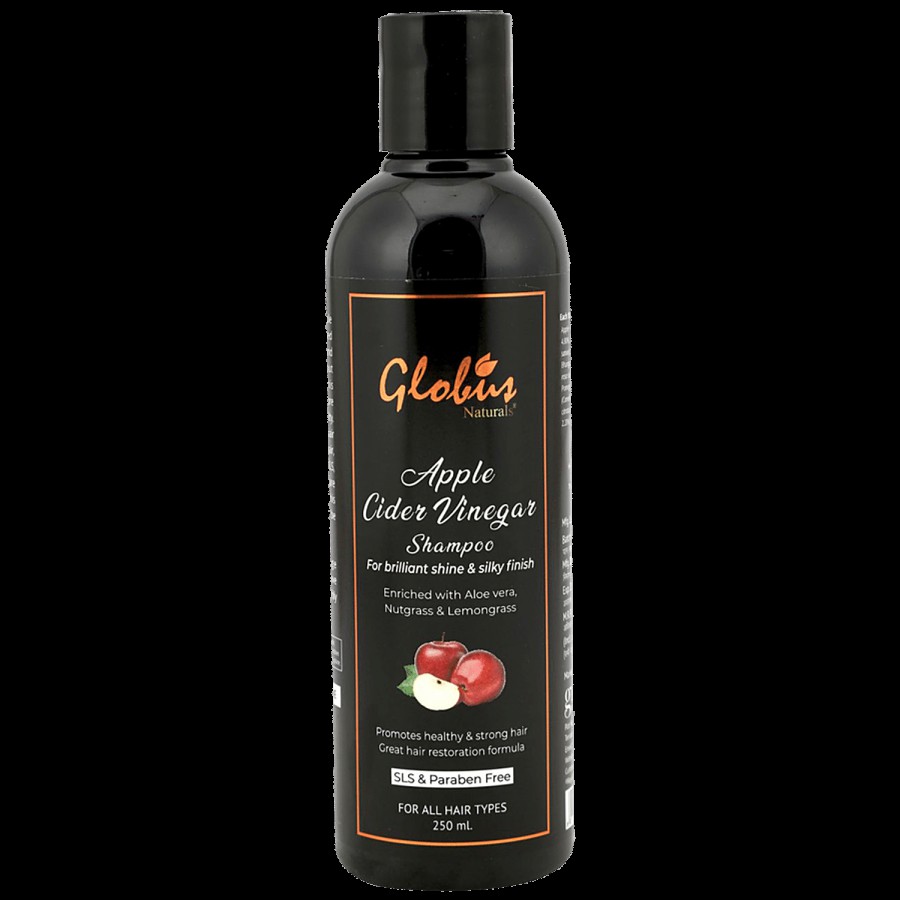 Globus Naturals Apple Cider Vinegar Shampoo - For Smooth & Soft Hair