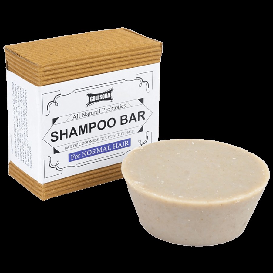 Goli Soda All Natural Probiotics Shampoo Bar - For Normal Hair