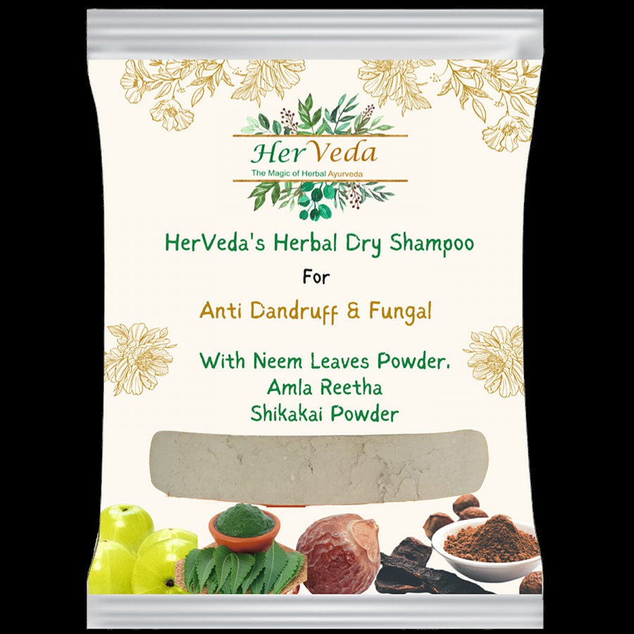 HerVeda  Herbal Hair Shampoo - With Neem Leaves Powder