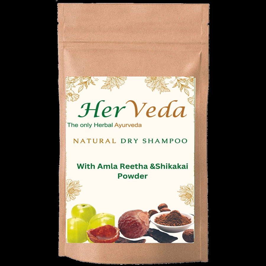 HerVeda  Natural Dry Shampoo - With Amla