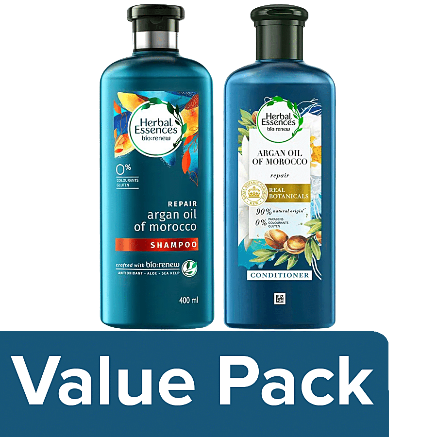 Herbal Essence Bio Renew Argan Oil Of Morocco Shampoo 400ML + Conditioner 240 ML