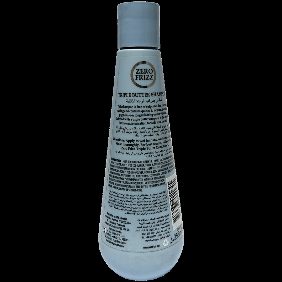 High Ridge Brands Zero Frizz - Triple Butter Shampoo For Frizz-Free Hair