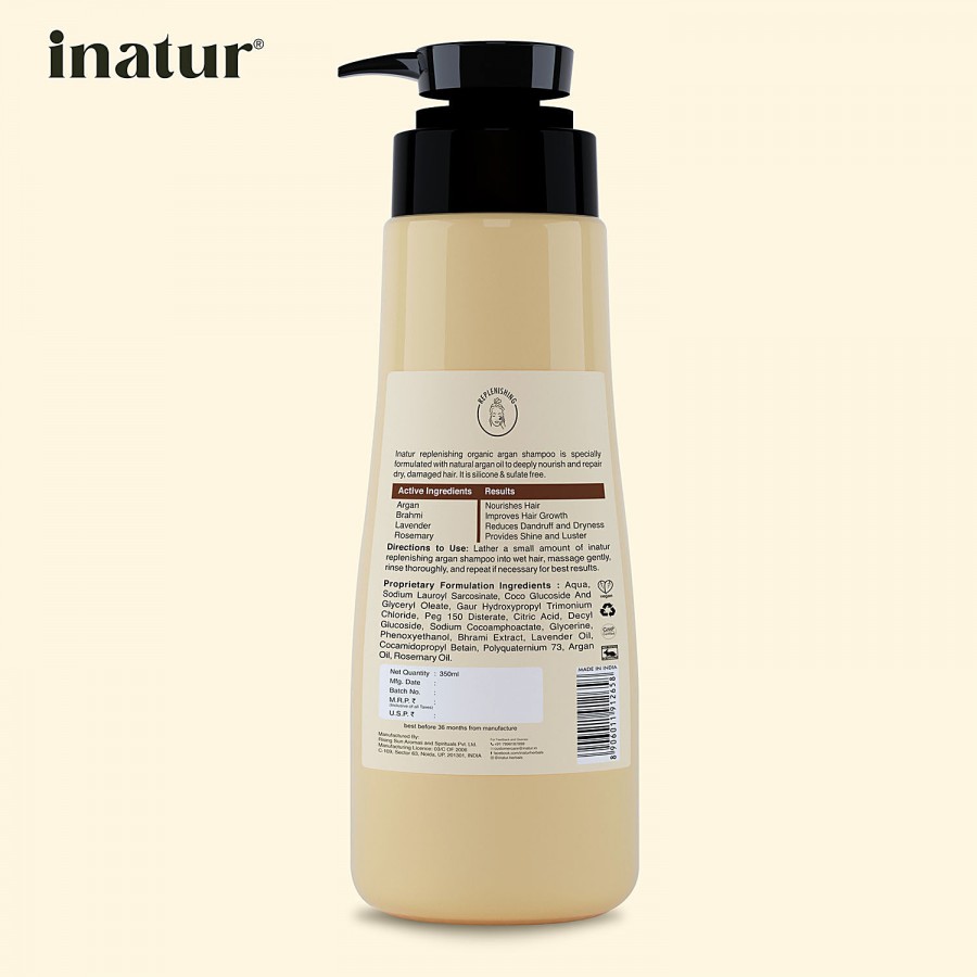 Inatur Replenishing Argan Shampoo - With Brahmi