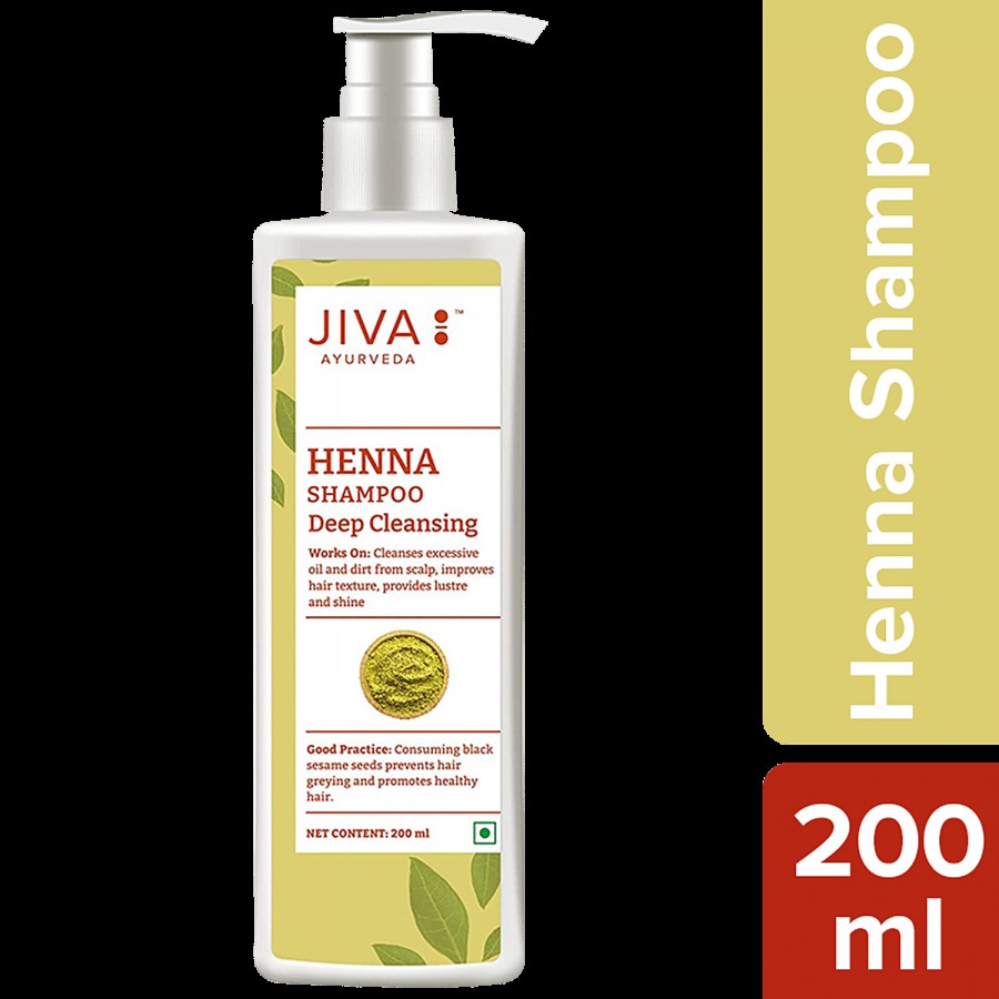 Jiva Ayurveda Henna Shampoo - Deep-Cleansing Formula